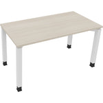 Neutralware Schreibtisch all in one 1.400 x 680-820 x 700 mm (B x H x T) Vierfuß Quadratrohr akazie hell – Produktbild 3