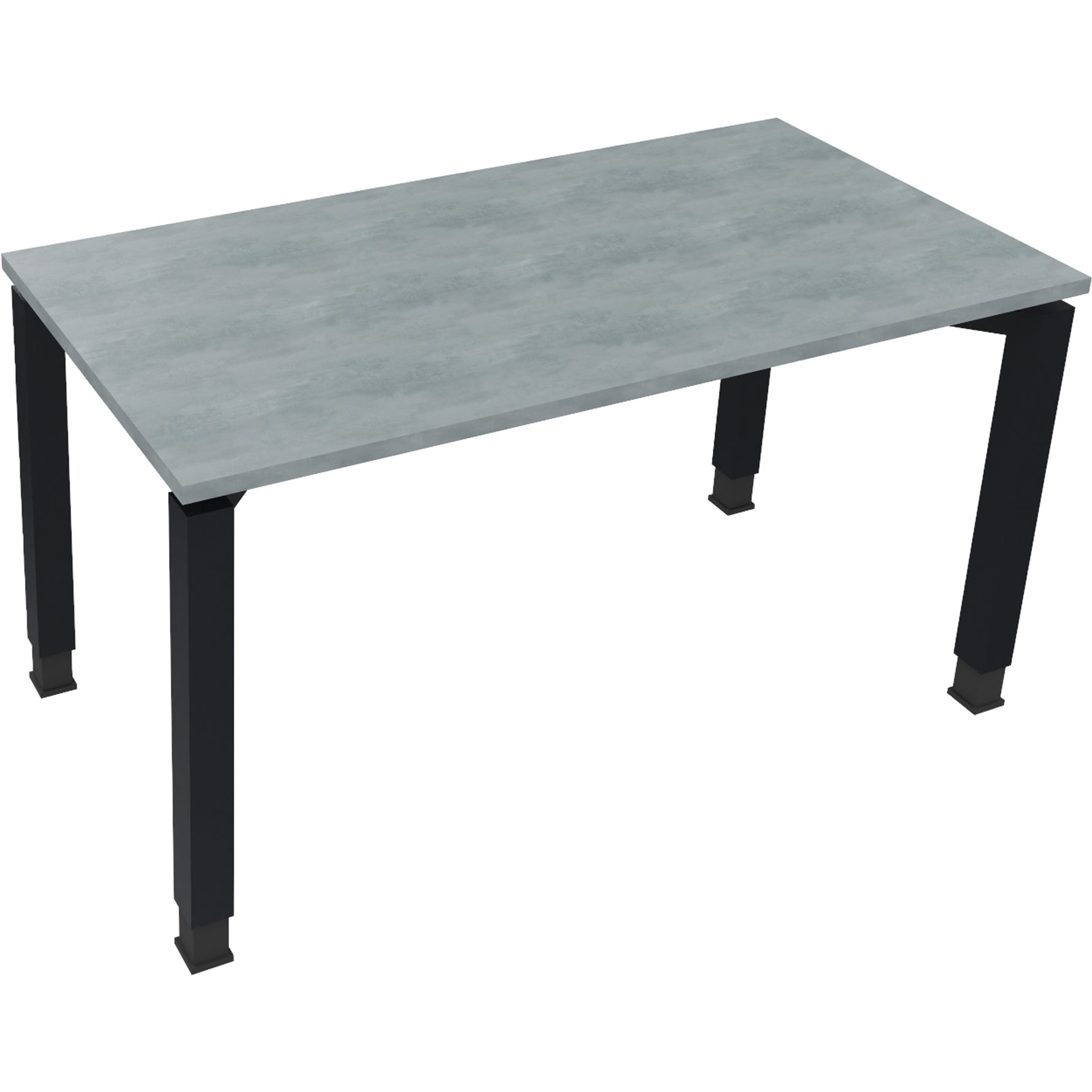 Neutralware Schreibtisch all in one 1.400 x 680-820 x 700 mm (B x H x T) Vierfuß Quadratrohr eiche natur – Produktbild 2