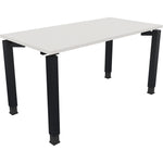 Neutralware Schreibtisch all in one 1.400 x 680-820 x 700 mm (B x H x T) Vierfuß Quadratrohr diamant weiß – Produktbild