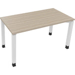 Schreibtisch all in one 1.400 x 680-820 x 700 mm (B x H x T) Vierfuß Quadratrohr eiche natur
