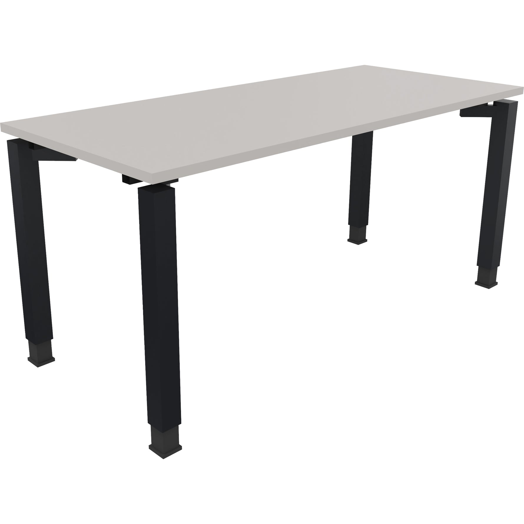 Neutralware Schreibtisch all in one 1.600 x 680-820 x 700 mm (B x H x T) Vierfuß Quadratrohr lichtgrau