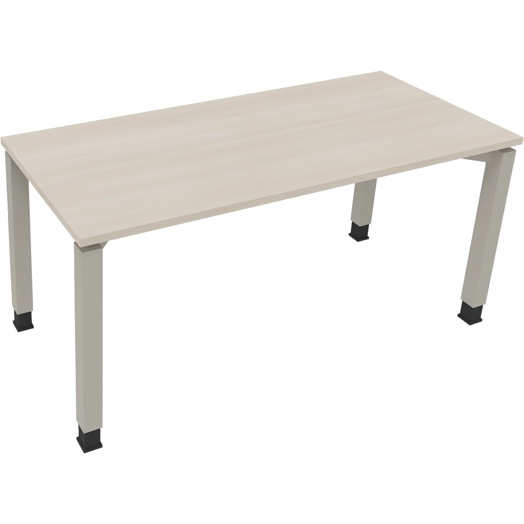 Neutralware Schreibtisch all in one 1.600 x 680-820 x 700 mm (B x H x T) Vierfuß Quadratrohr akazie hell – Produktbild 2