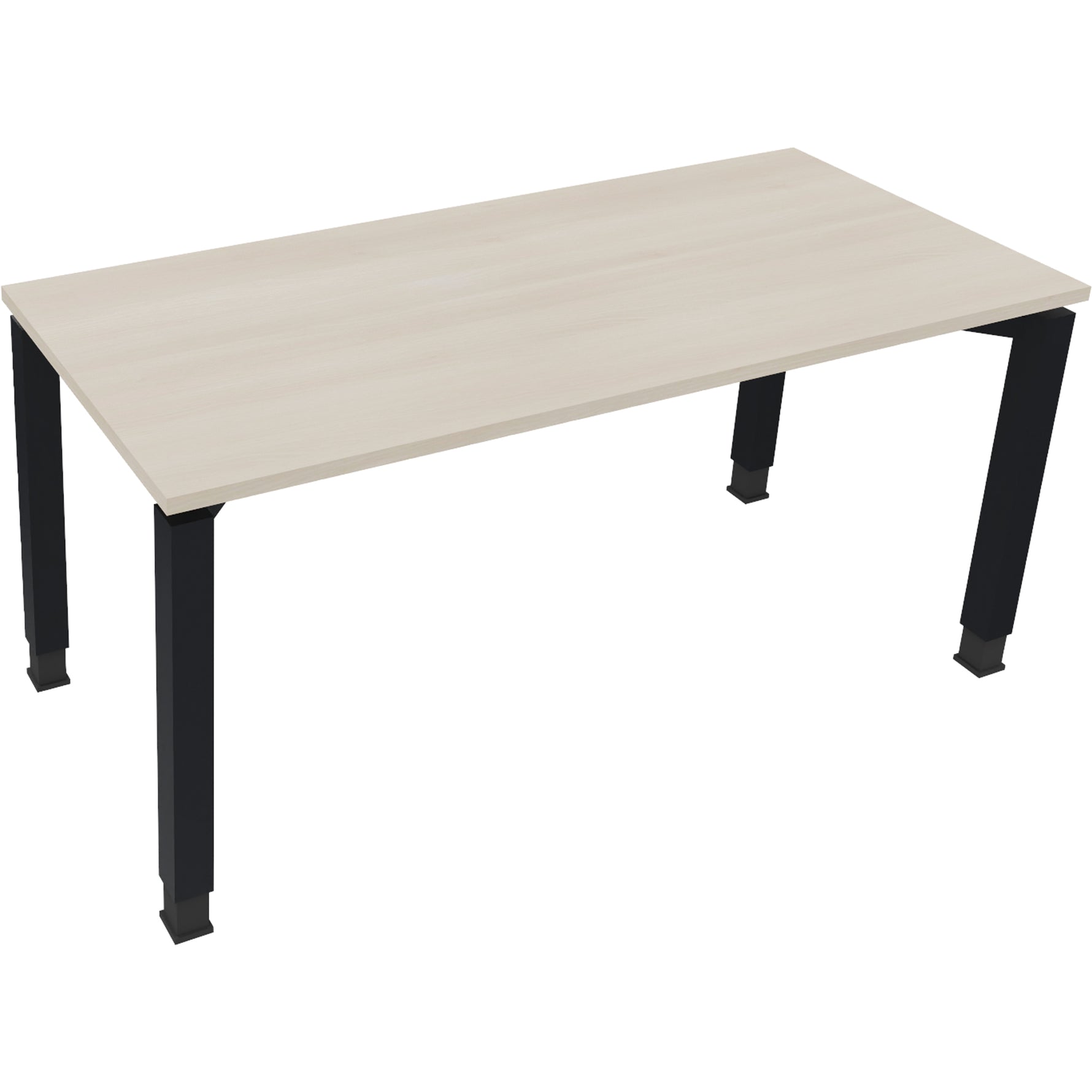 Neutralware Schreibtisch all in one 1.600 x 680-820 x 700 mm (B x H x T) Vierfuß Quadratrohr akazie hell