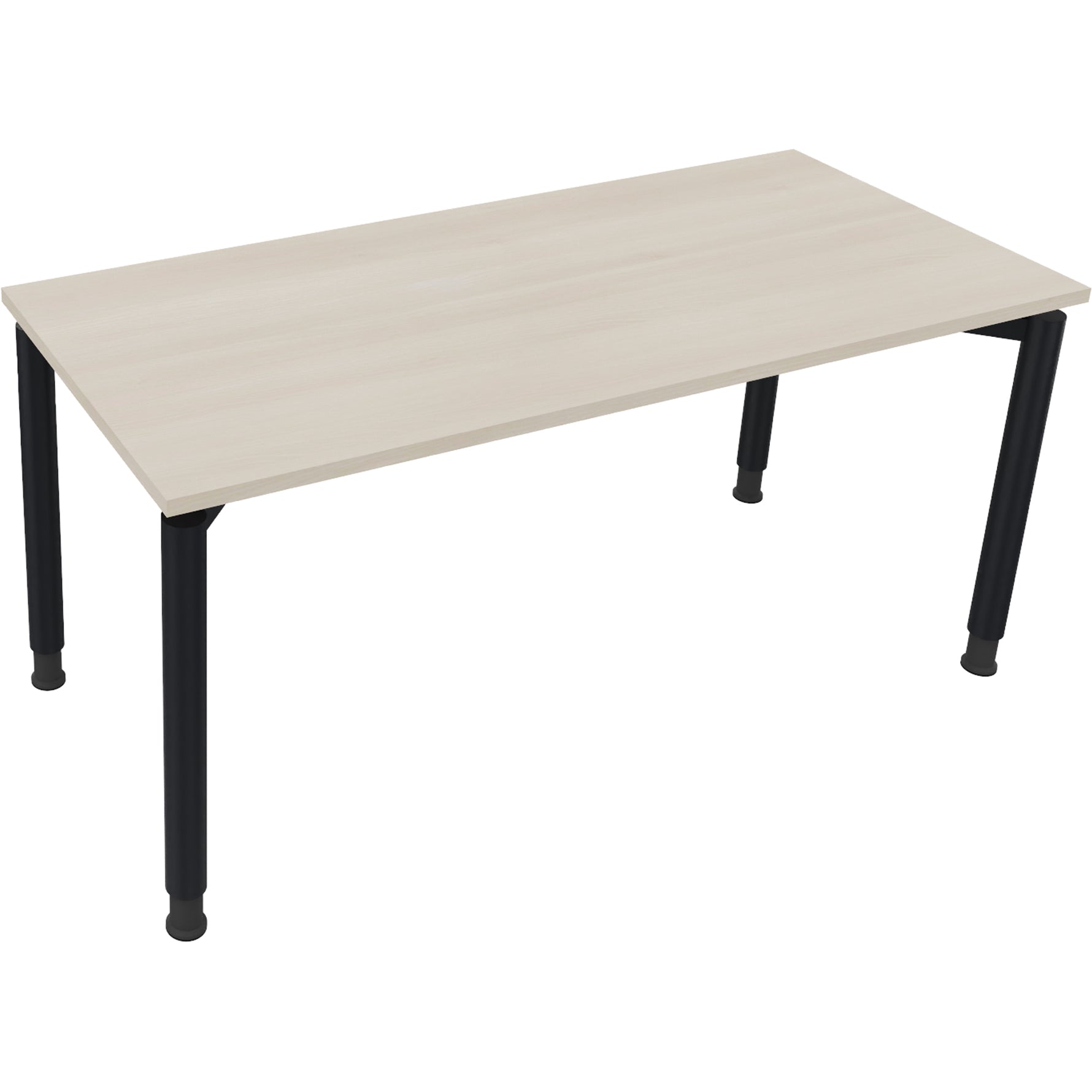 Neutralware Schreibtisch all in one 1.600 x 680-820 x 700 mm (B x H x T) Vierfuß Rundrohr akazie hell