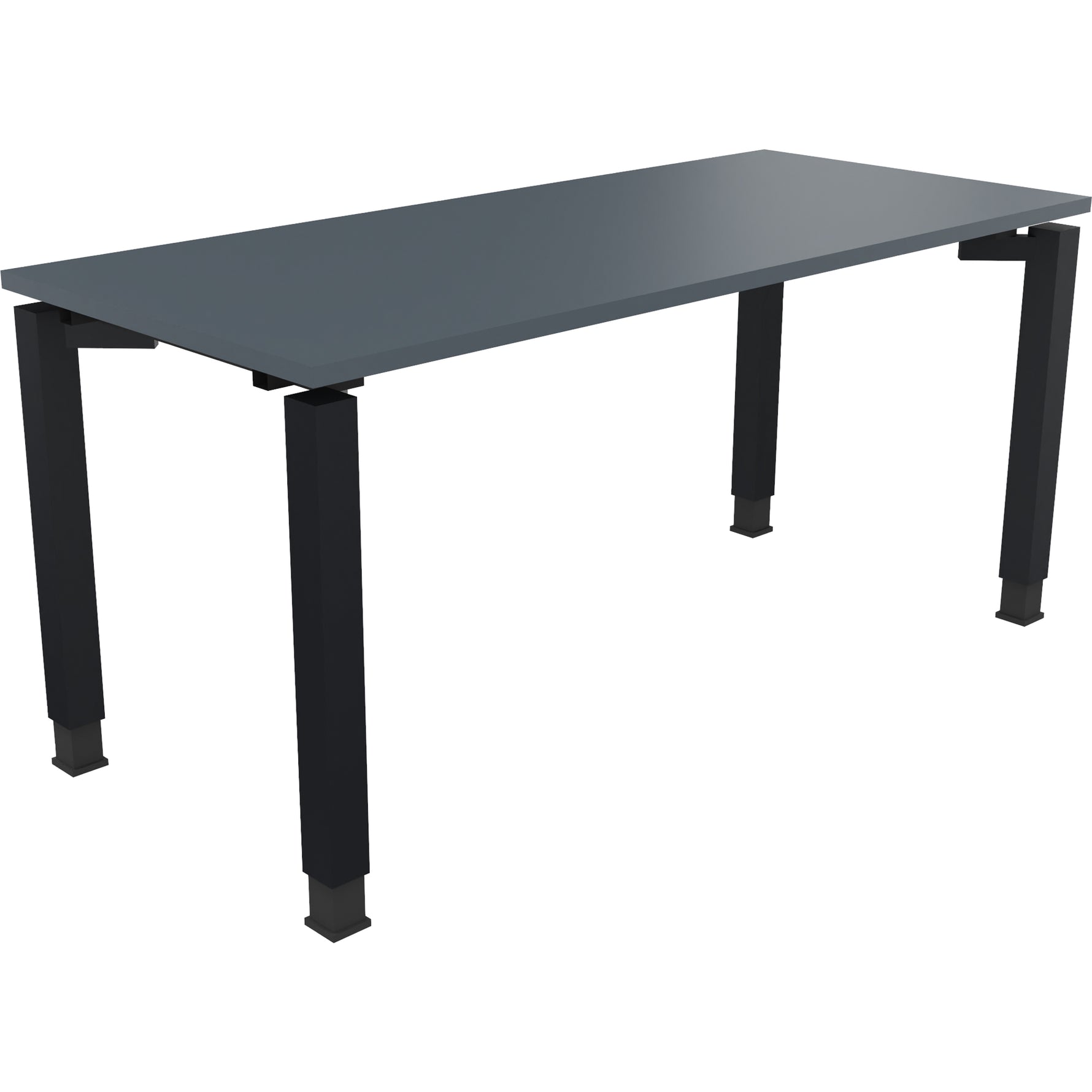 Neutralware Schreibtisch all in one 1.600 x 680-820 x 700 mm (B x H x T) Vierfuß Quadratrohr lavagrau