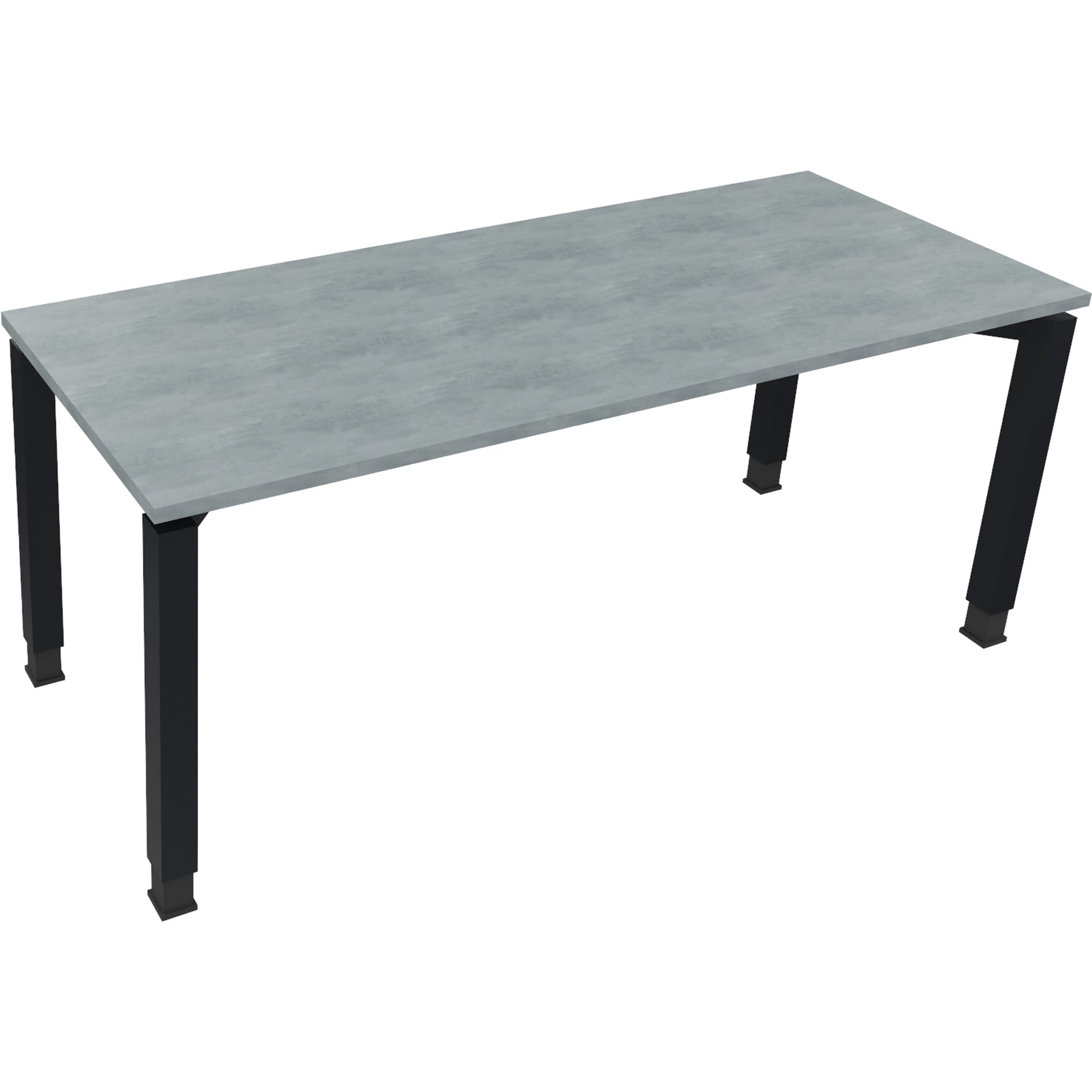 Neutralware Schreibtisch all in one 1.800 x 680-820 x 700 mm (B x H x T) Vierfuß Quadratrohr beton hell
