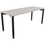 Neutralware Schreibtisch all in one 1.800 x 680-820 x 700 mm (B x H x T) Vierfuß Rundrohr lichtgrau