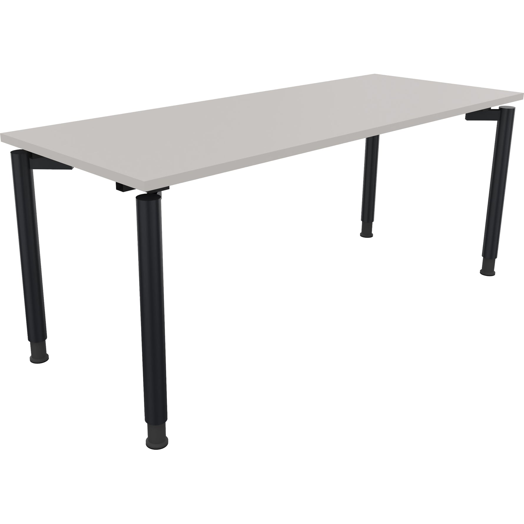 Neutralware Schreibtisch all in one 1.800 x 680-820 x 700 mm (B x H x T) Vierfuß Rundrohr lichtgrau