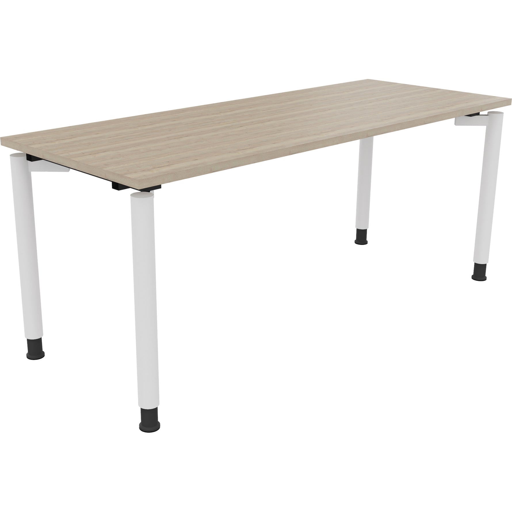 Neutralware Schreibtisch all in one 1.800 x 680-820 x 700 mm (B x H x T) Vierfuß Rundrohr eiche natur