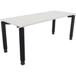 Neutralware Schreibtisch all in one 1.800 x 680-820 x 700 mm (B x H x T) Vierfuß Quadratrohr diamant weiß