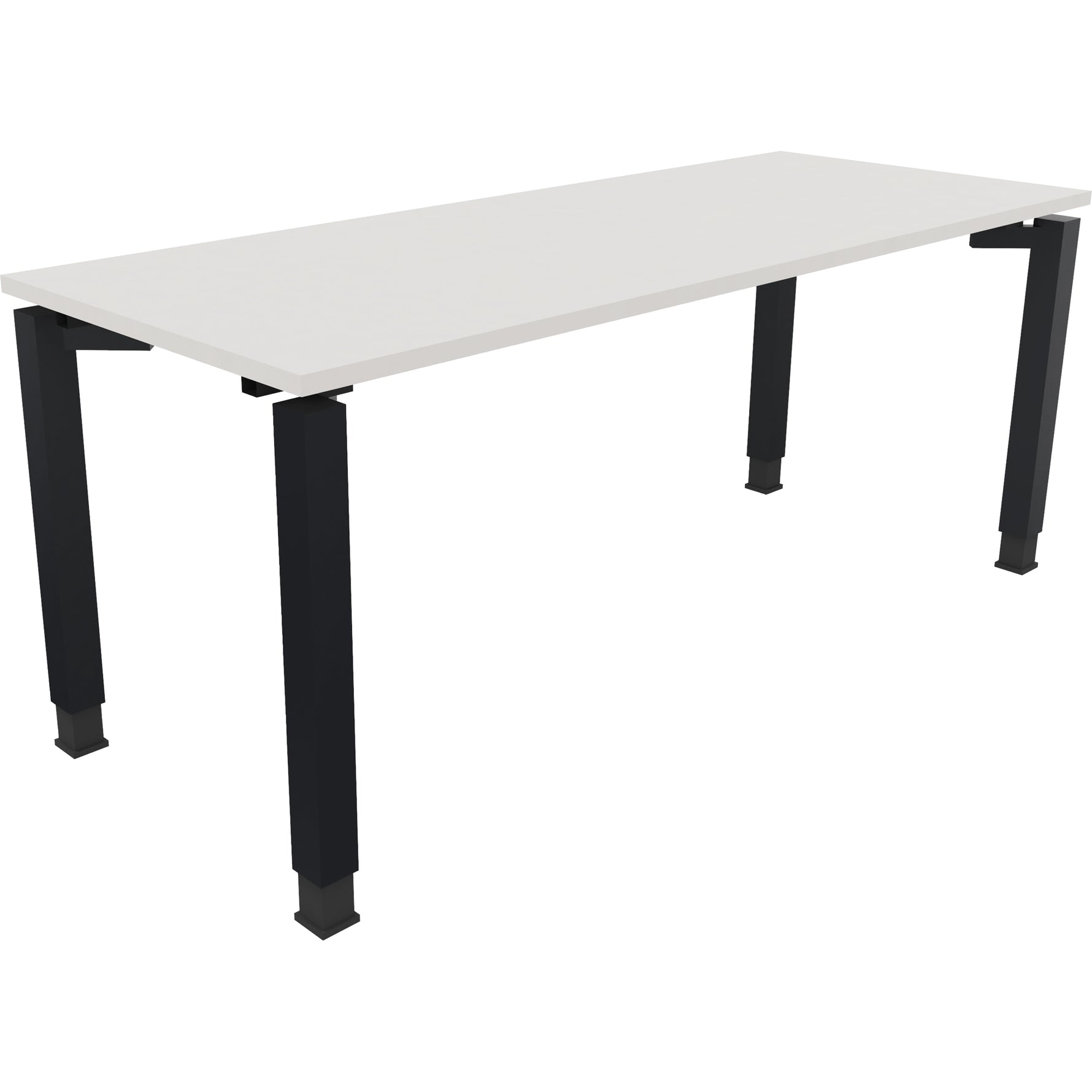 Neutralware Schreibtisch all in one 1.800 x 680-820 x 700 mm (B x H x T) Vierfuß Quadratrohr diamant weiß