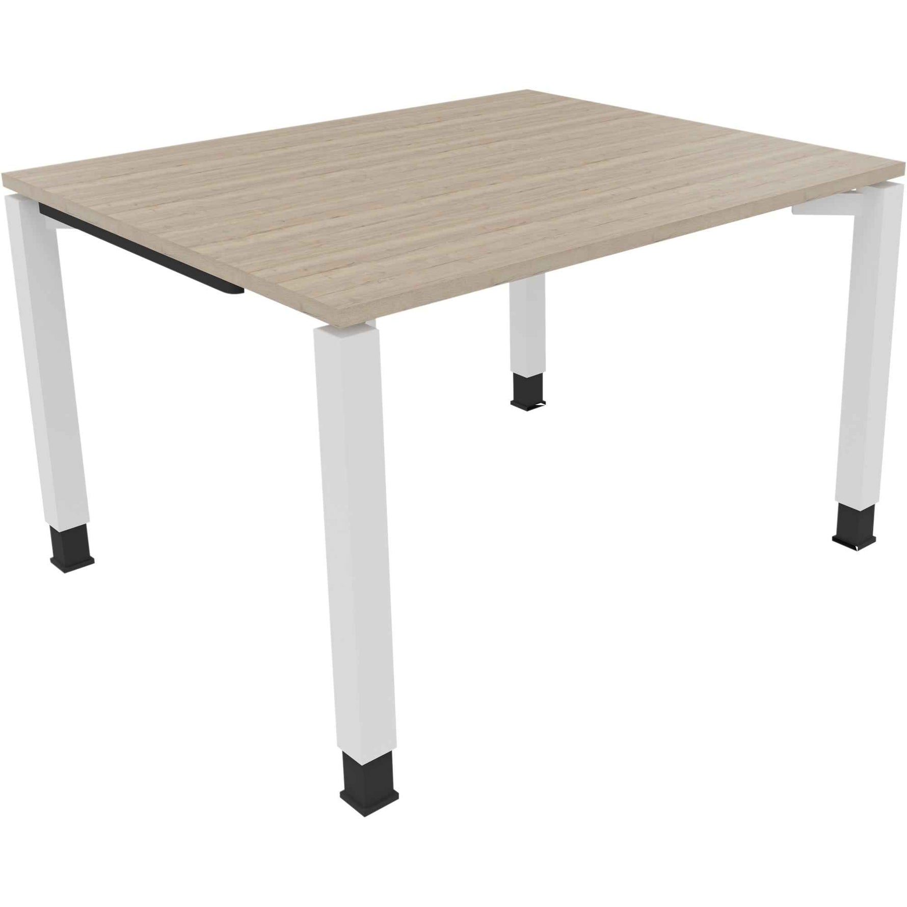 Schreibtisch all in one 1.200 x 680-820 x 1.000 mm (B x H x T) Vierfuß Quadratrohr eiche natur