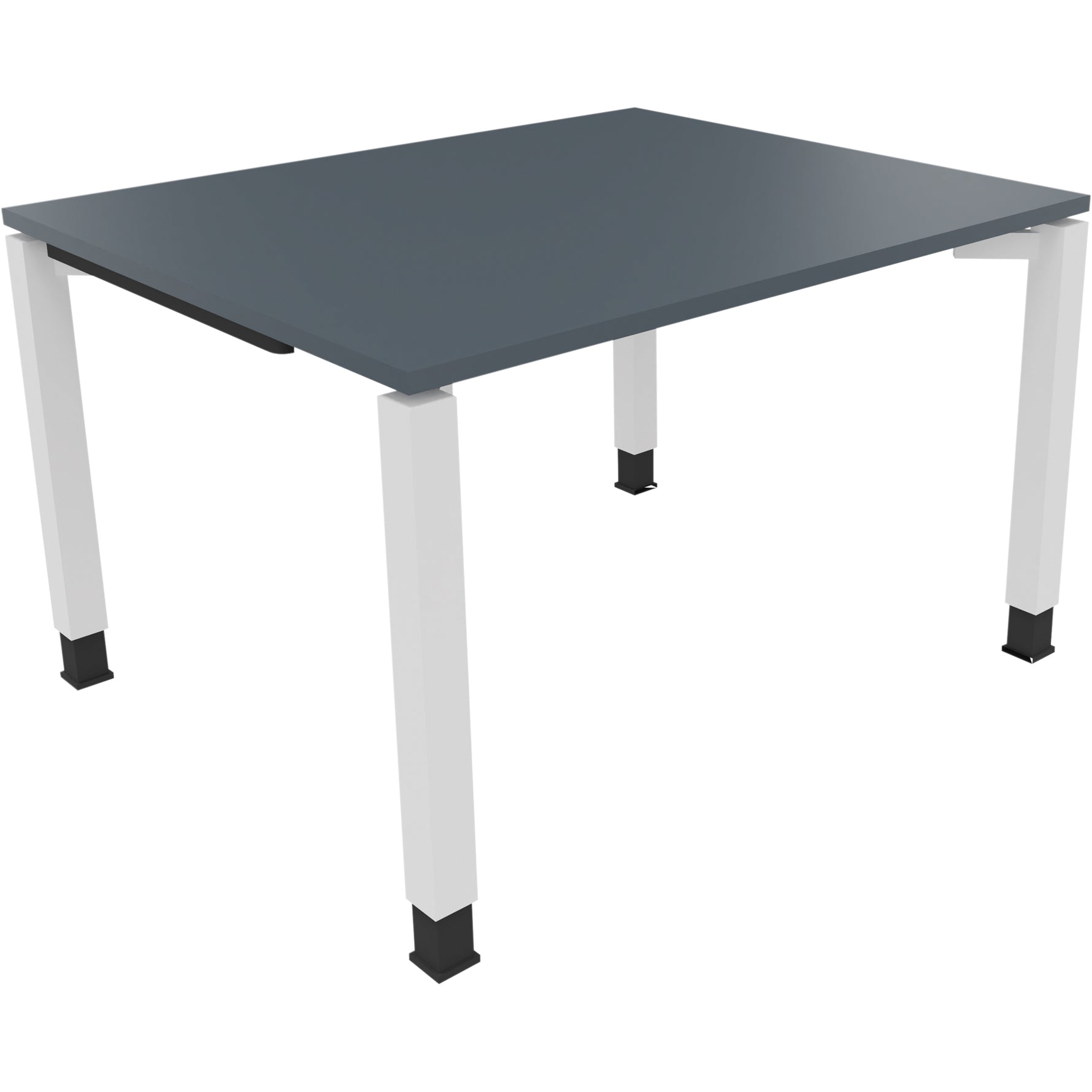 Neutralware Schreibtisch all in one 1.200 x 680-820 x 1.000 mm (B x H x T) Vierfuß Quadratrohr lavagrau – Produktbild 3