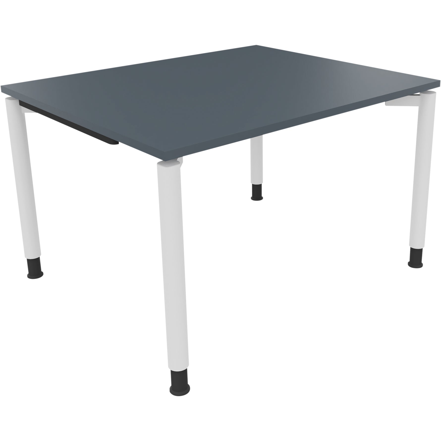 Neutralware Schreibtisch all in one 1.200 x 680-820 x 1.000 mm (B x H x T) Vierfuß Rundrohr lavagrau – Produktbild 3