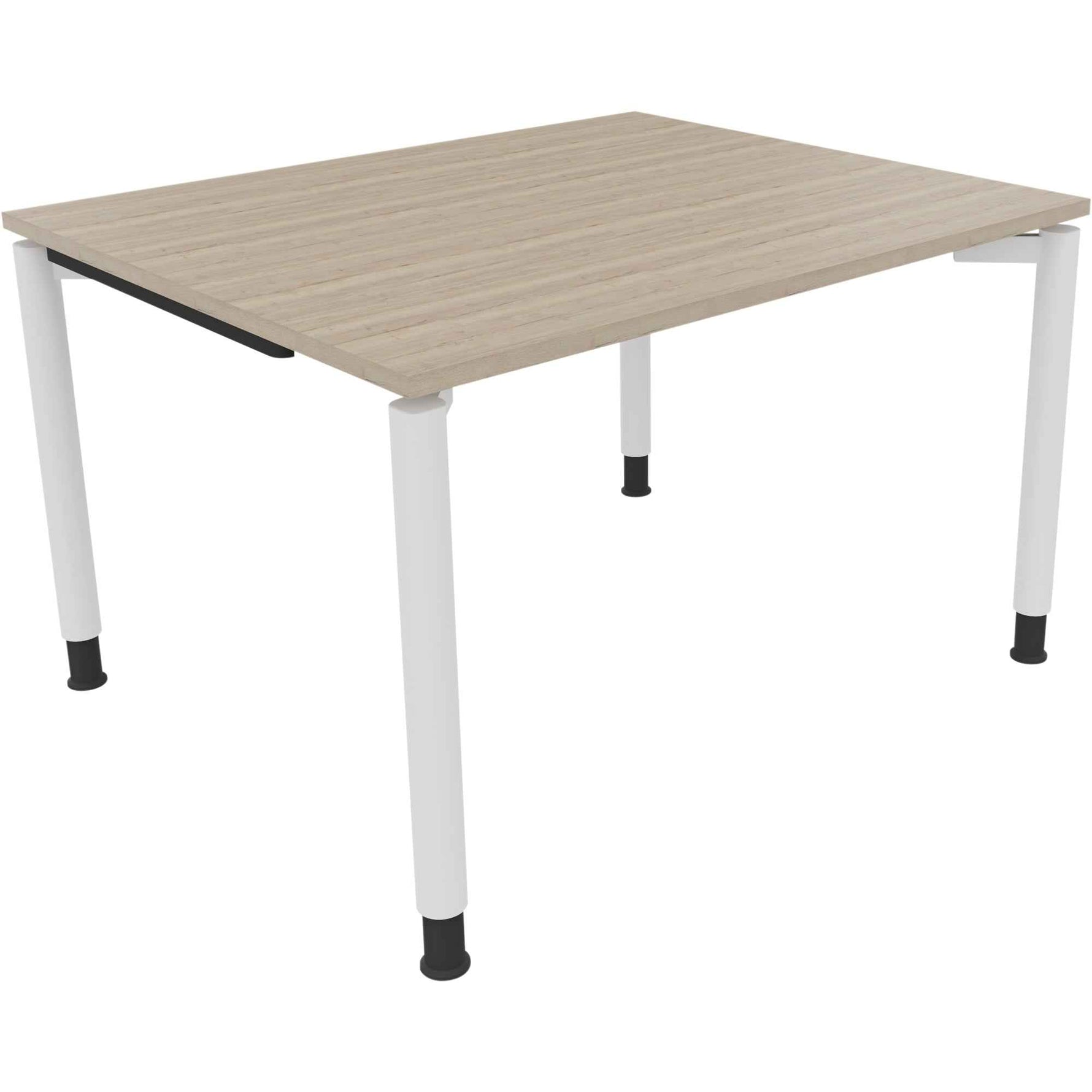 Schreibtisch all in one 1.200 x 680-820 x 1.000 mm (B x H x T) Vierfuß Rundrohr eiche natur