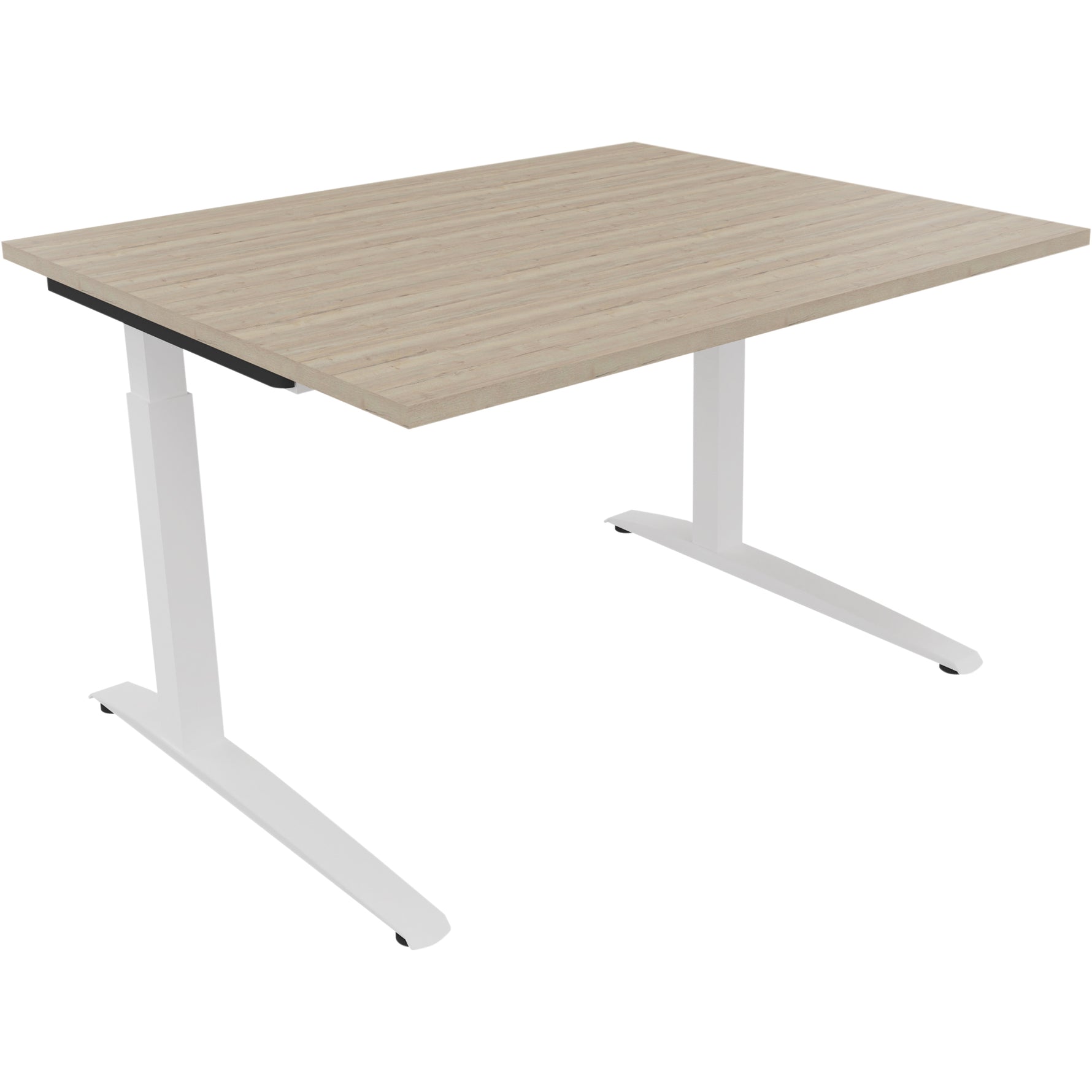 Neutralware Schreibtisch all in one 1.200 x 650-850 x 1.000 mm (B x H x T) Flachkufe Quadratrohr eiche natur –