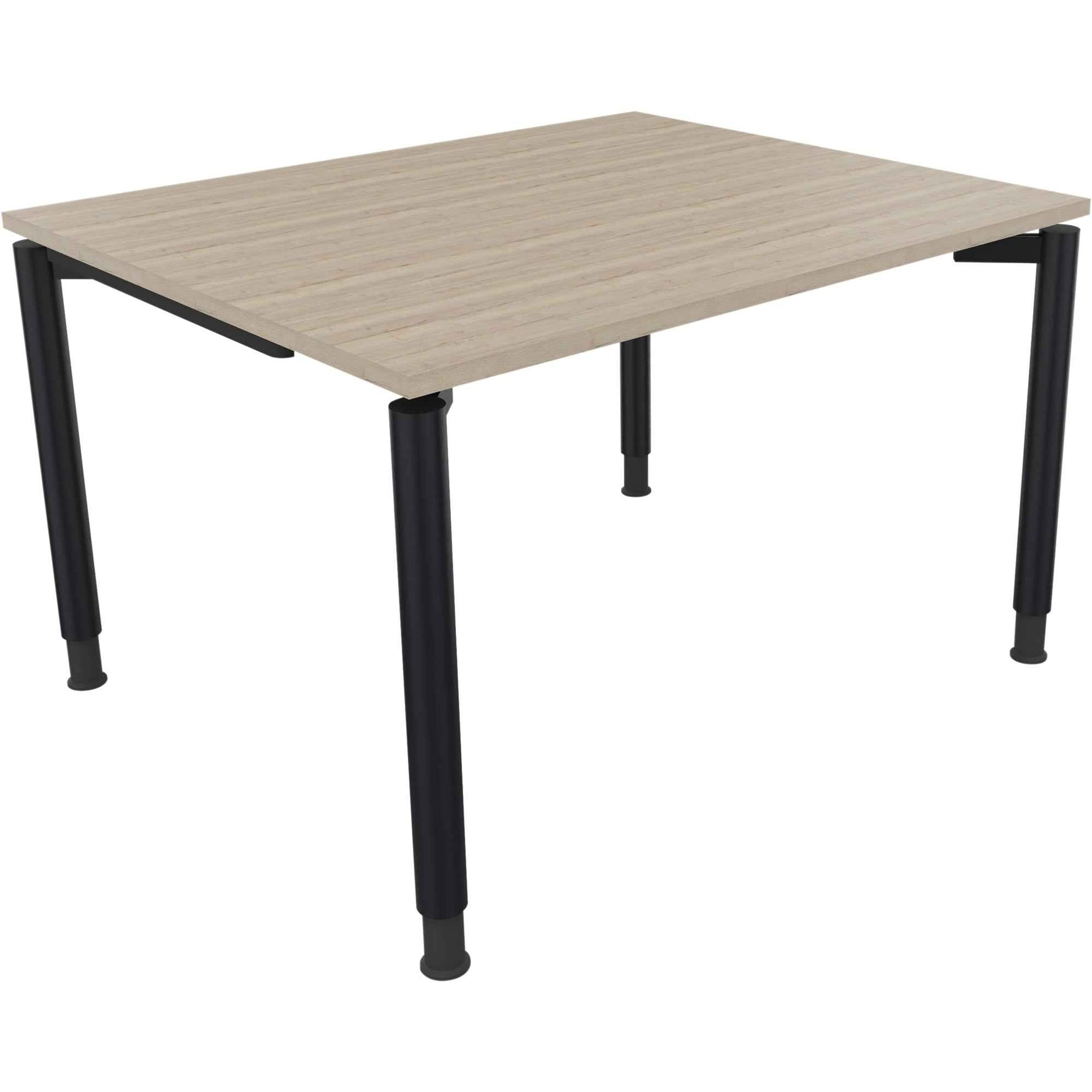 Schreibtisch all in one 1.200 x 680-820 x 1.000 mm (B x H x T) Vierfuß Rundrohr eiche natur