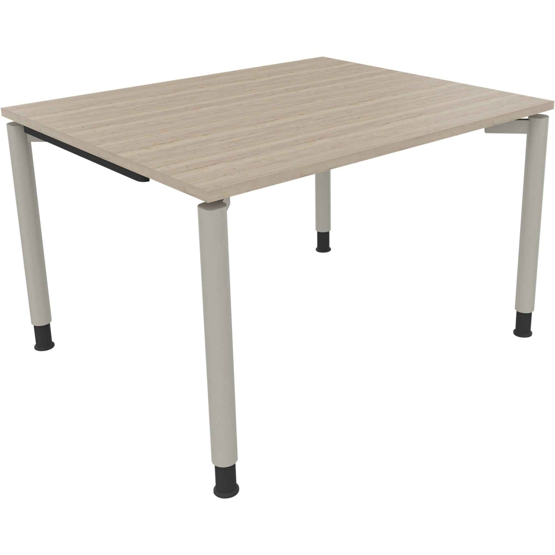 Schreibtisch all in one 1.200 x 680-820 x 1.000 mm (B x H x T) Vierfuß Rundrohr eiche natur