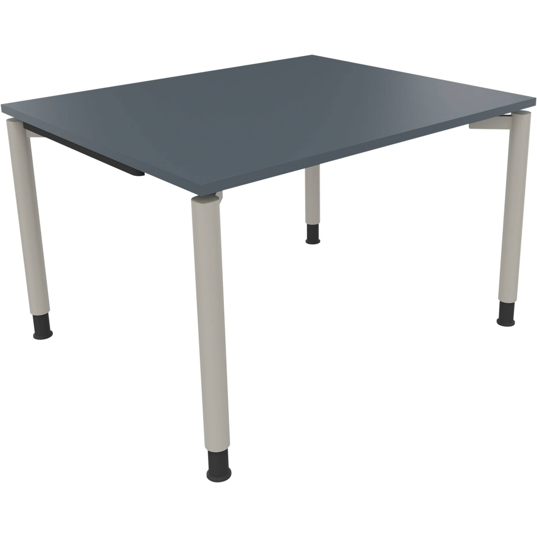 Neutralware Schreibtisch all in one 1.200 x 680-820 x 1.000 mm (B x H x T) Vierfuß Rundrohr lavagrau – Produktbild 2