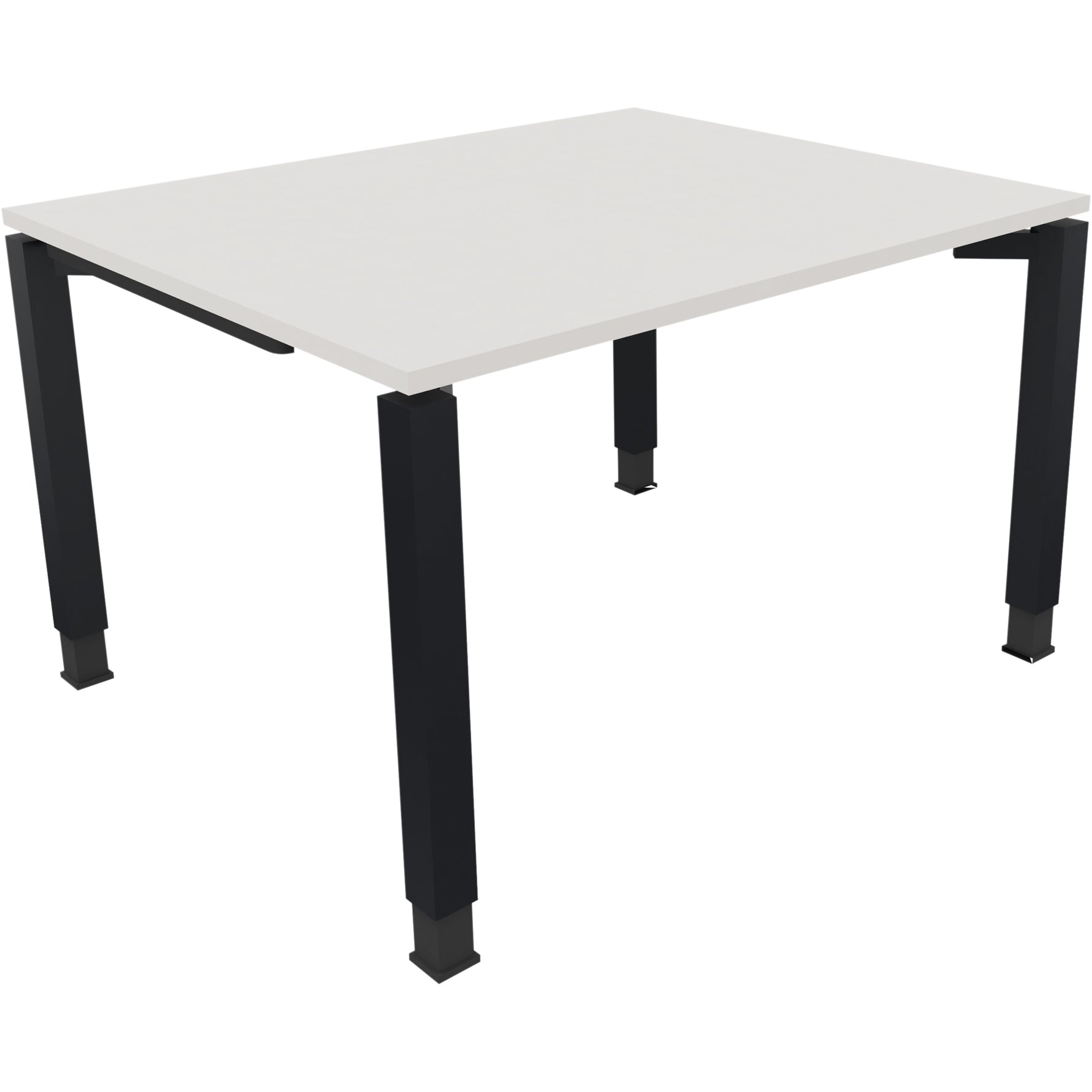 Neutralware Schreibtisch all in one 1.200 x 680-820 x 1.000 mm (B x H x T) Vierfuß Quadratrohr diamantweiß
