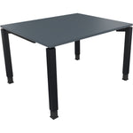 Neutralware Schreibtisch all in one 1.200 x 680-820 x 1.000 mm (B x H x T) Vierfuß Quadratrohr lavagrau