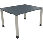 Neutralware Schreibtisch all in one 1.200 x 680-820 x 1.000 mm (B x H x T) Vierfuß Quadratrohr lavagrau – Produktbild 2