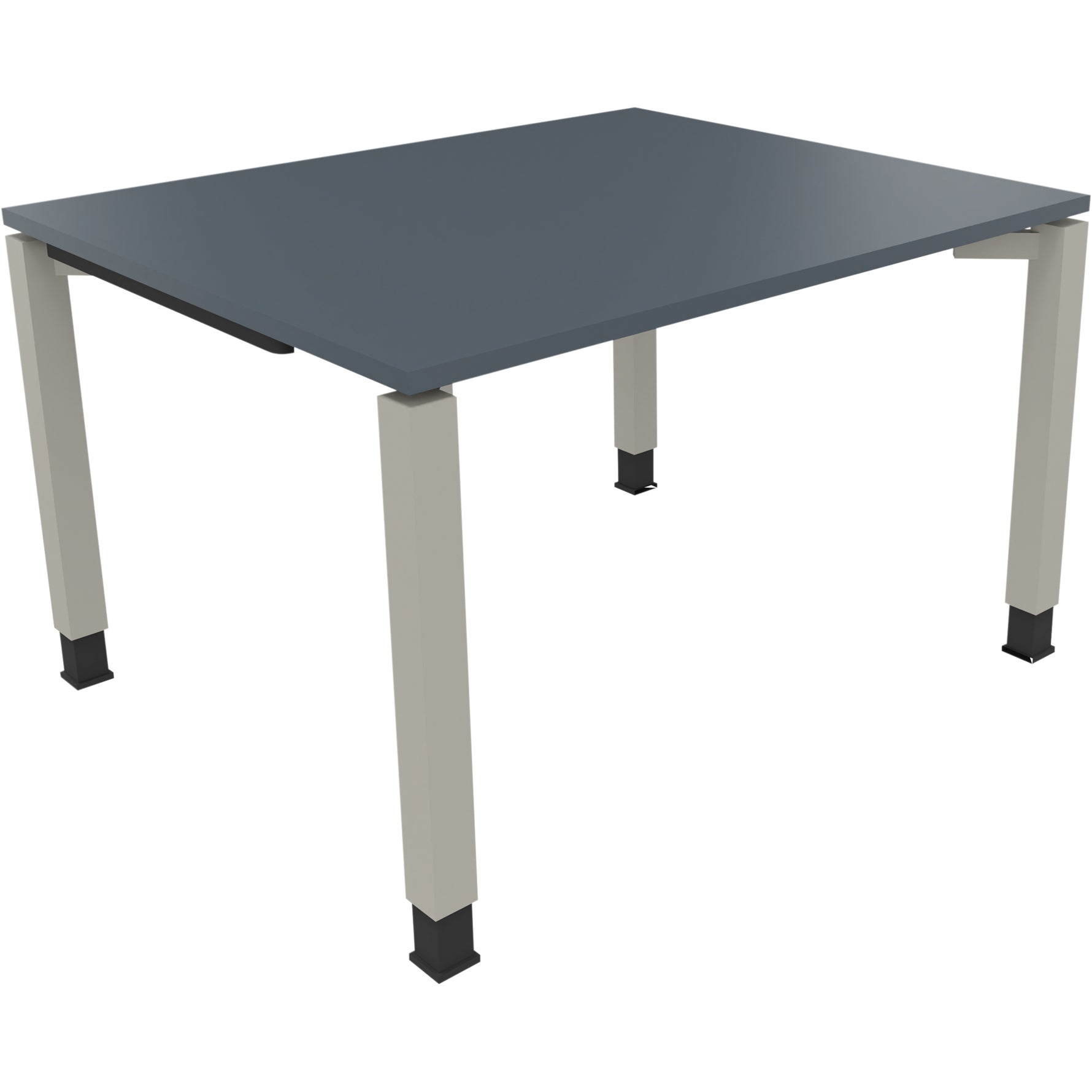 Neutralware Schreibtisch all in one 1.200 x 680-820 x 1.000 mm (B x H x T) Vierfuß Quadratrohr lavagrau – Produktbild 2