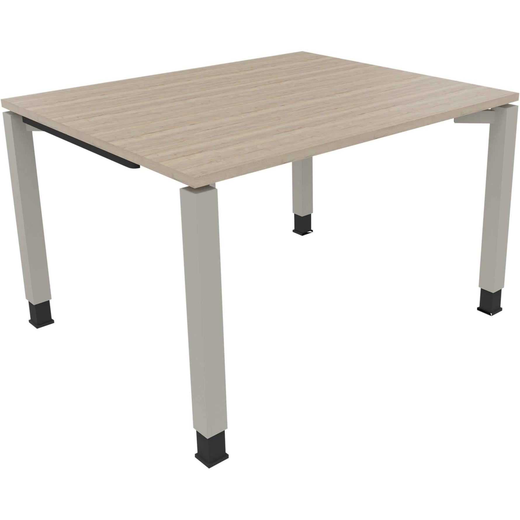 Schreibtisch all in one 1.200 x 680-820 x 1.000 mm (B x H x T) Vierfuß Quadratrohr eiche natur