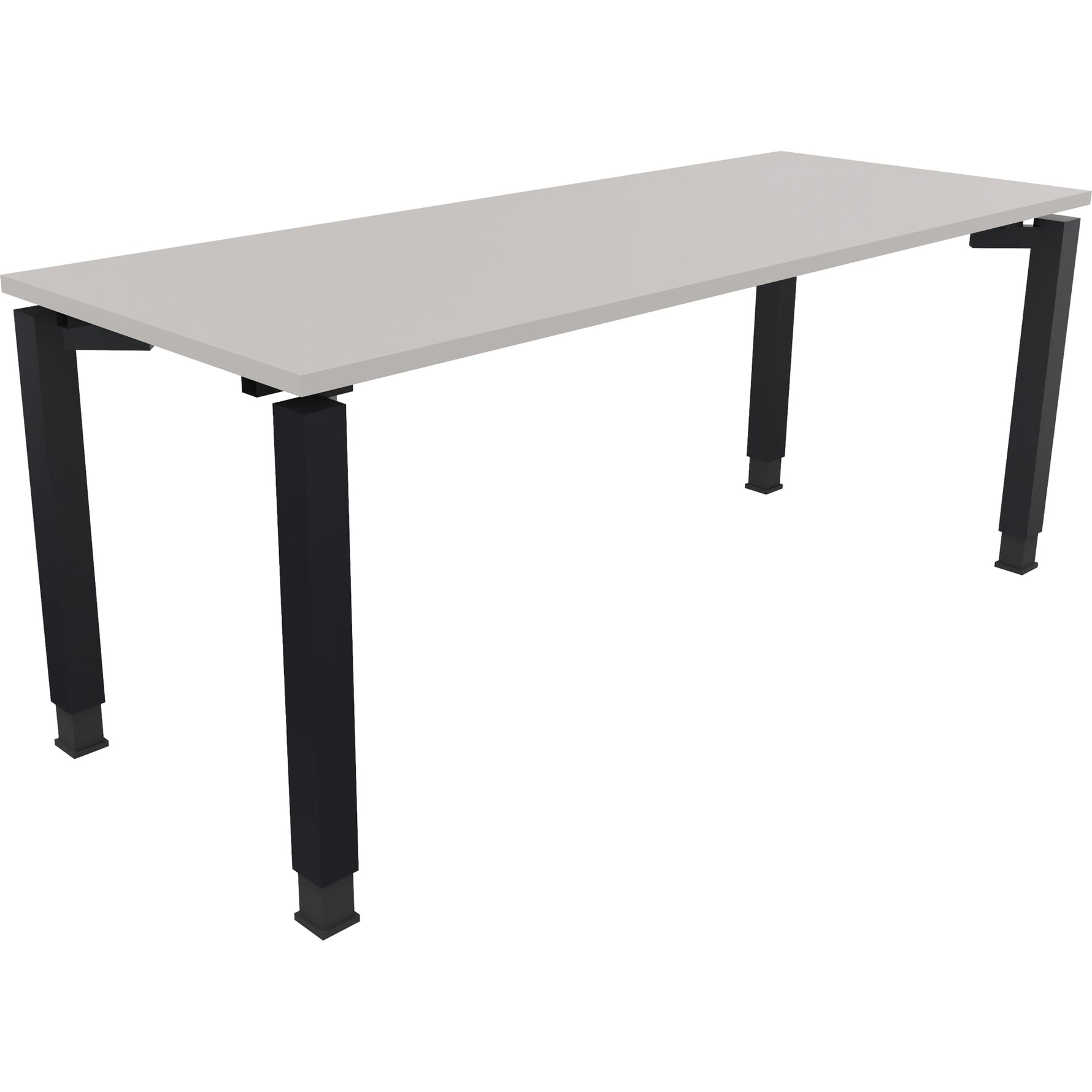 Neutralware Schreibtisch all in one 1.800 x 680-820 x 700 mm (B x H x T) Vierfuß Quadratrohr lichtgrau