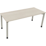 Neutralware Schreibtisch all in one 1.800 x 680-820 x 700 mm (B x H x T) Vierfuß Rundrohr akazie hell – Produktbild 3
