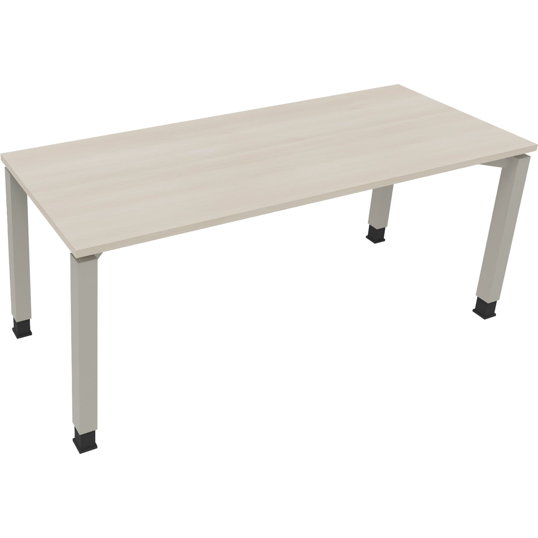 Neutralware Schreibtisch all in one 1.800 x 680-820 x 700 mm (B x H x T) Vierfuß Quadratrohr akazie hell – Produktbild 2