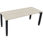 Neutralware Schreibtisch all in one 1.800 x 680-820 x 700 mm (B x H x T) Vierfuß Quadratrohr akazie hell