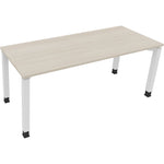 Neutralware Schreibtisch all in one 1.800 x 680-820 x 700 mm (B x H x T) Vierfuß Quadratrohr akazie hell – Produktbild 3