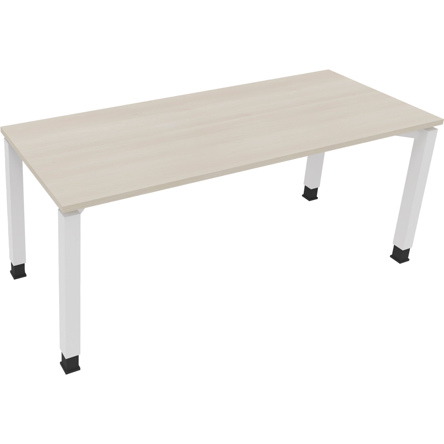 Neutralware Schreibtisch all in one 1.800 x 680-820 x 700 mm (B x H x T) Vierfuß Quadratrohr akazie hell – Produktbild 3