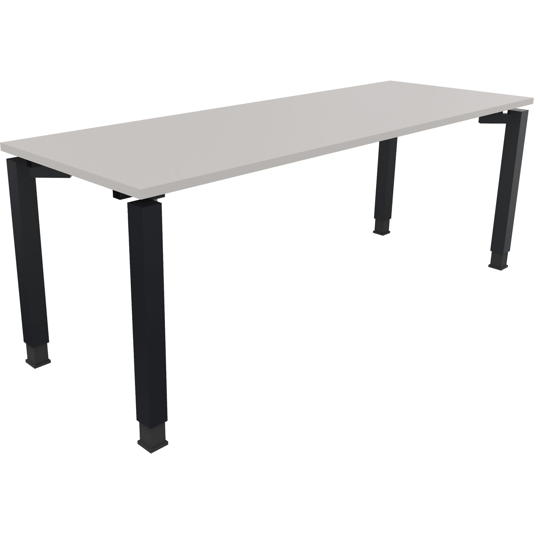 Neutralware Schreibtisch all in one 2.000 x 680-820 x 700 mm (B x H x T) Vierfuß Quadratrohr lichtgrau