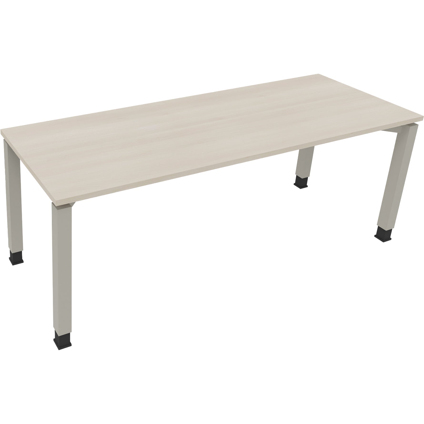 Neutralware Schreibtisch all in one 2.000 x 680-820 x 700 mm (B x H x T) Vierfuß Quadratrohr akazie hell – Produktbild 2