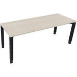 Neutralware Schreibtisch all in one 2.000 x 680-820 x 700 mm (B x H x T) Vierfuß Quadratrohr akazie hell