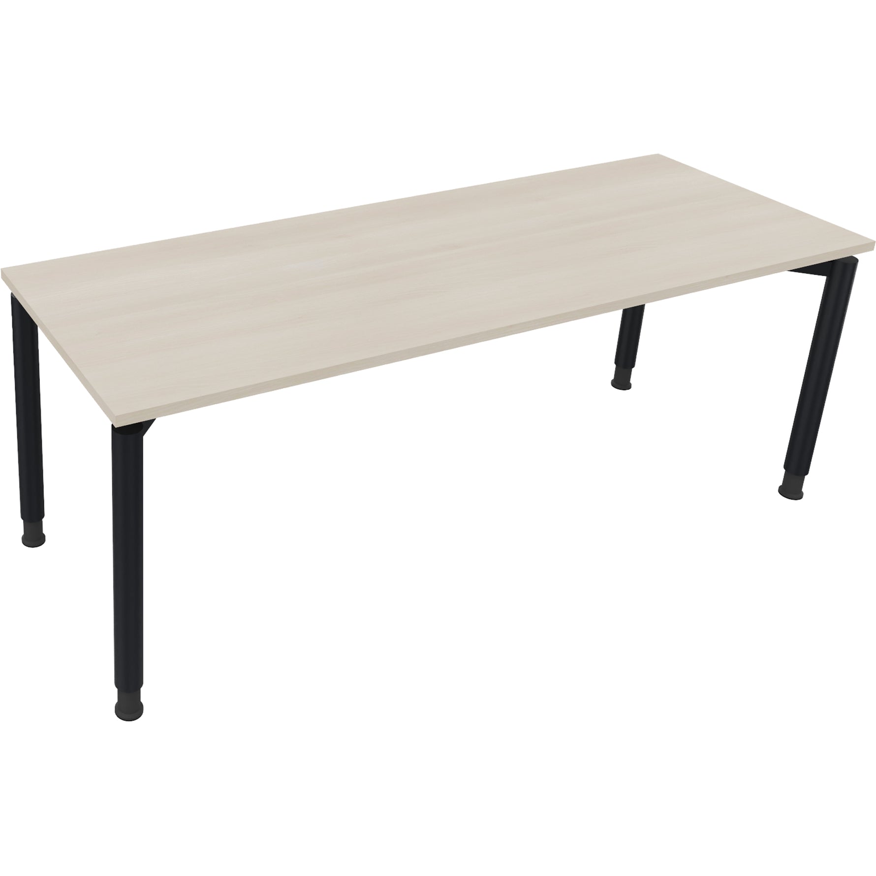 Neutralware Schreibtisch all in one 2.000 x 680-820 x 700 mm (B x H x T) Vierfuß Rundrohr akazie hell