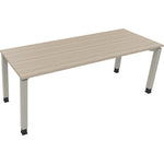 Neutralware Schreibtisch all in one 2.000 x 680-820 x 700 mm (B x H x T) Vierfuß Quadratrohr eiche natur – Produktbild 2