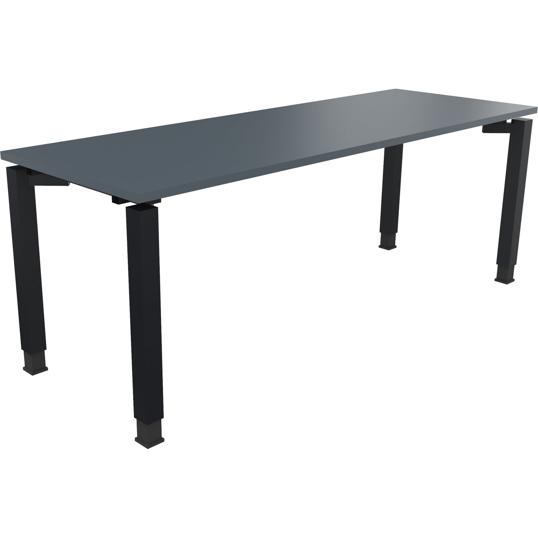 Neutralware Schreibtisch all in one 2.000 x 680-820 x 700 mm (B x H x T) Vierfuß Quadratrohr lavagrau