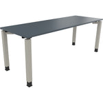 Neutralware Schreibtisch all in one 2.000 x 680-820 x 700 mm (B x H x T) Vierfuß Quadratrohr lavagrau – Produktbild 2