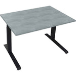 Schreibtisch all in one 1.200 x 645-1.275 x 800 mm (B x H x T) beton hell