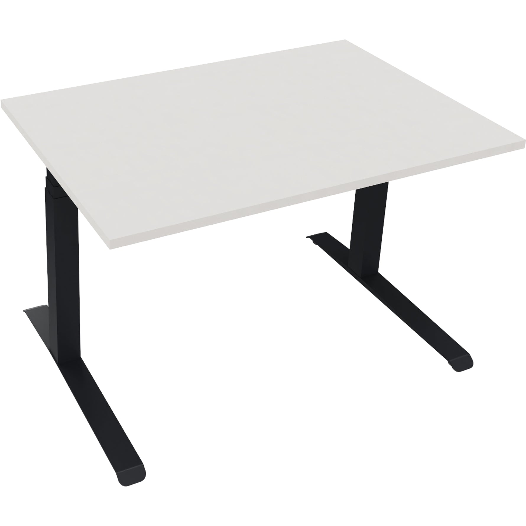 Neutralware Schreibtisch all in one 1.200 x 645-1.275 x 800 mm (B x H x T) diamant weiß