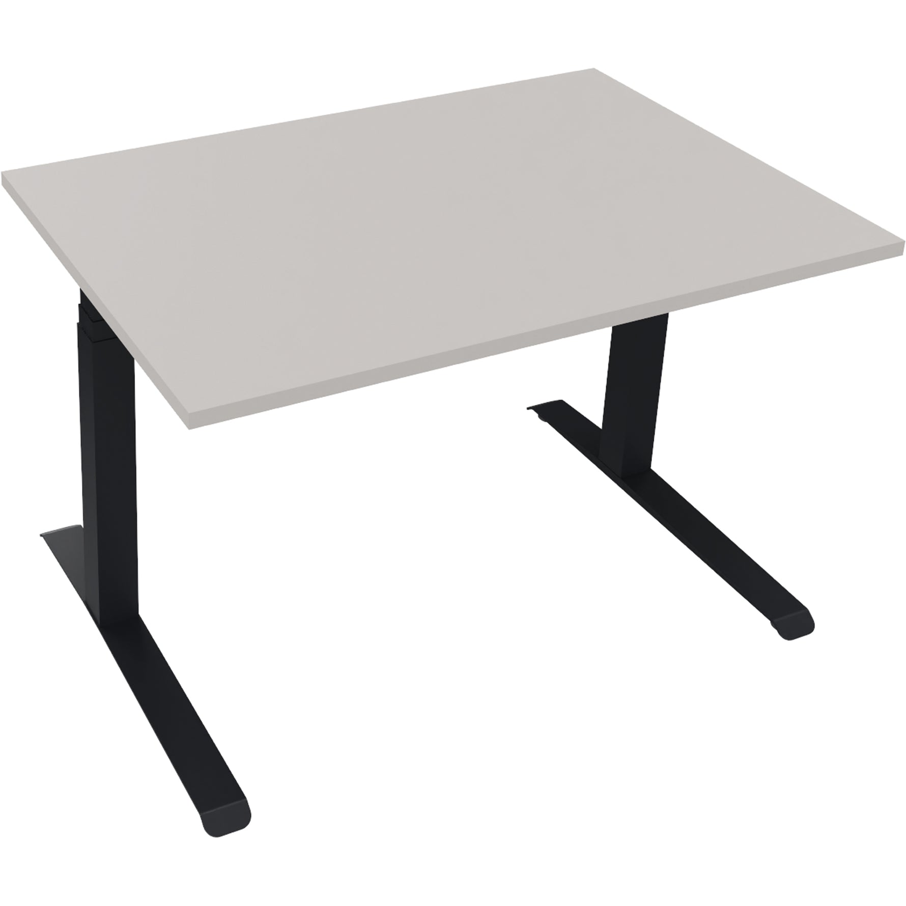 Neutralware Schreibtisch all in one 1.200 x 645-1.275 x 800 mm (B x H x T) lichtgrau – Produktbild 2