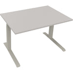 Neutralware Schreibtisch all in one 1.200 x 645-1.275 x 800 mm (B x H x T) lichtgrau – Produktbild 3
