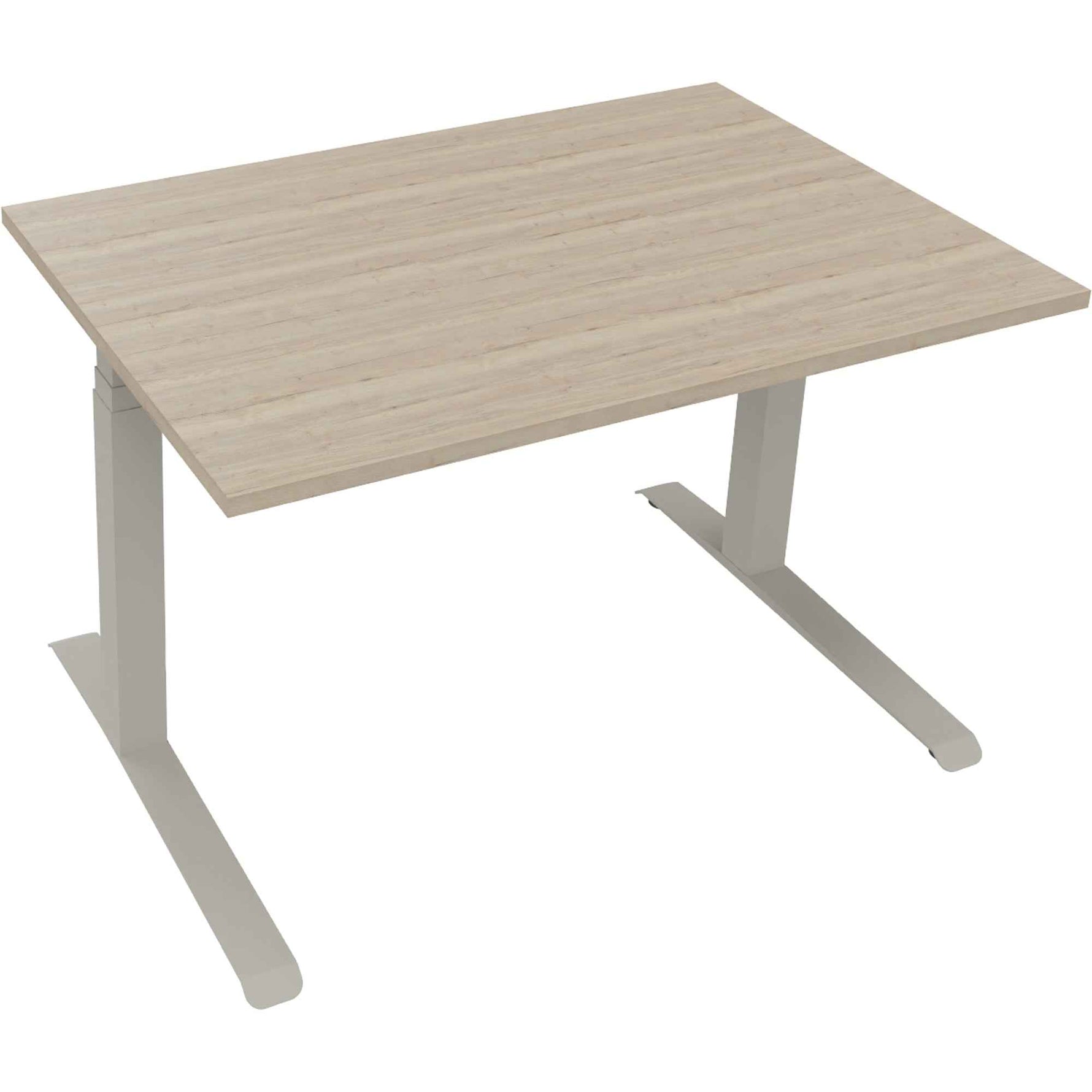Schreibtisch all in one 1.200 x 645-1.275 x 800 mm (B x H x T) eiche natur