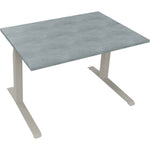 Schreibtisch all in one 1.200 x 645-1.275 x 800 mm (B x H x T) beton hell