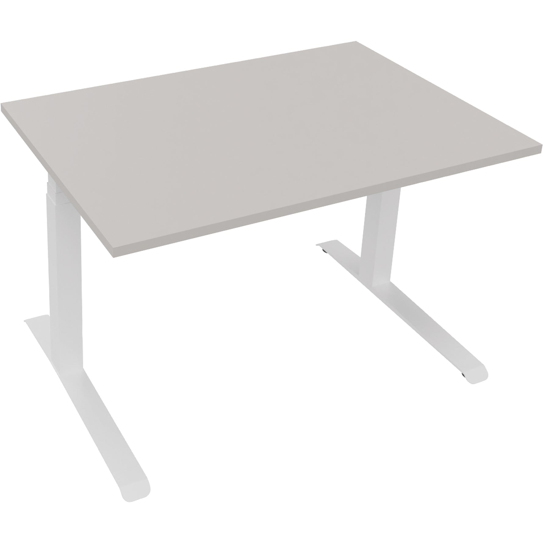 Neutralware Schreibtisch all in one 1.200 x 645-1.275 x 800 mm (B x H x T) lichtgrau