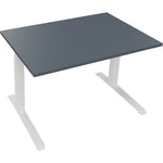 Neutralware Schreibtisch all in one 1.200 x 645-1.275 x 800 mm (B x H x T) lavagrau – Produktbild 3