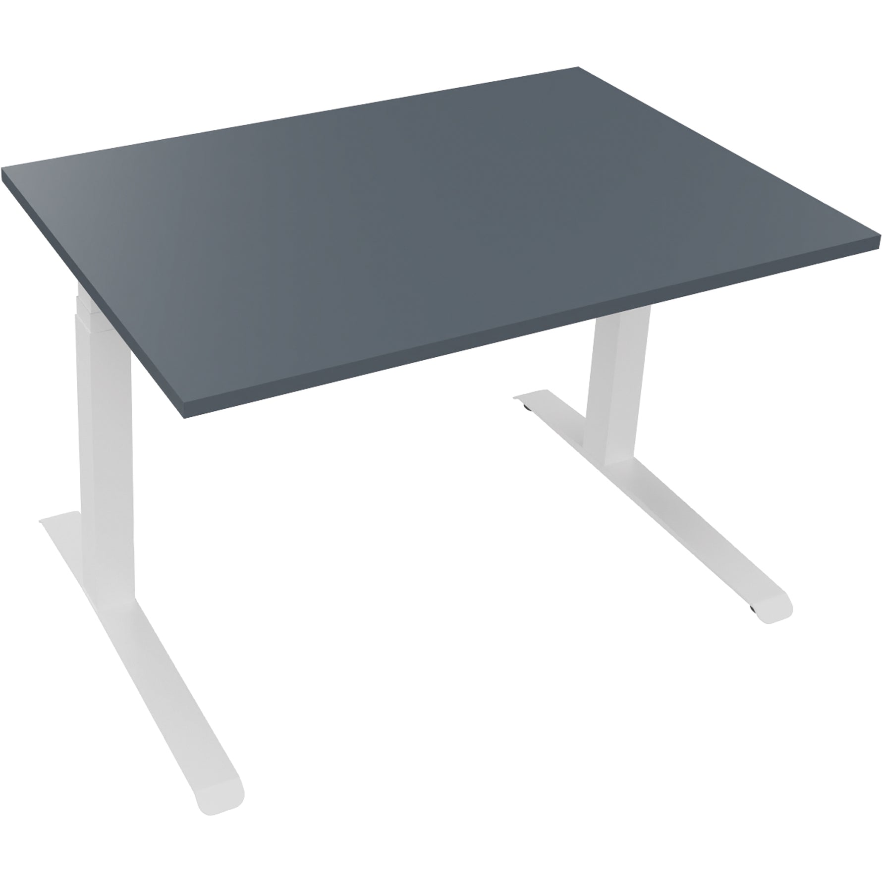 Neutralware Schreibtisch all in one 1.200 x 645-1.275 x 800 mm (B x H x T) lavagrau – Produktbild 3